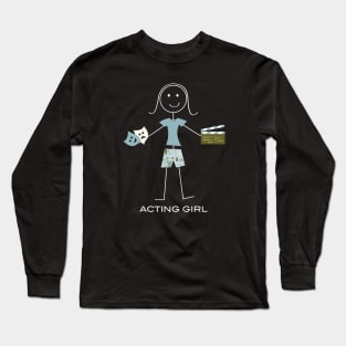 Funny Women Actress Design Long Sleeve T-Shirt